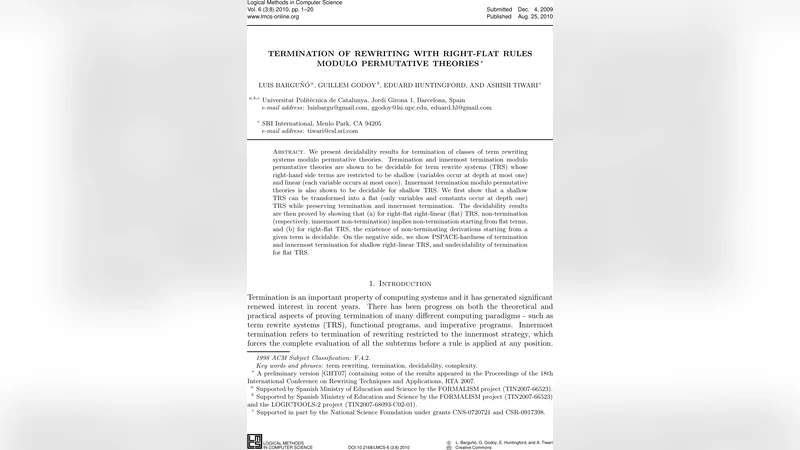 우변 평탄 규칙과 순열 이론을 통한 재작성 종료성 결정