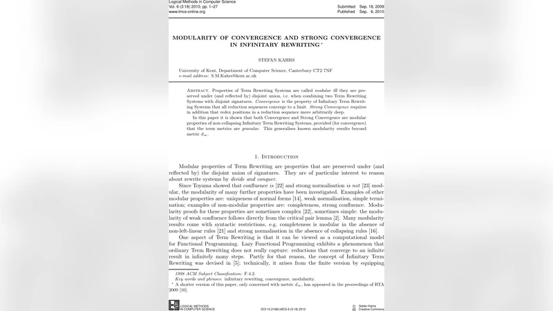 무한 재작성에서 수렴성과 강수렴성의 모듈러티