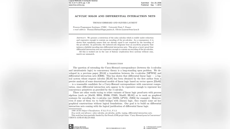 비순환 솔로스와 차등 상호작용 넷의 새로운 연결