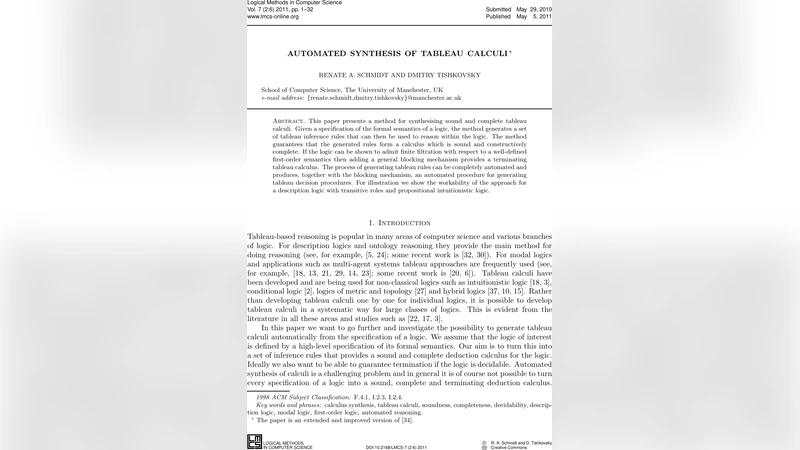 자동화된 테이블라우 계산법 합성