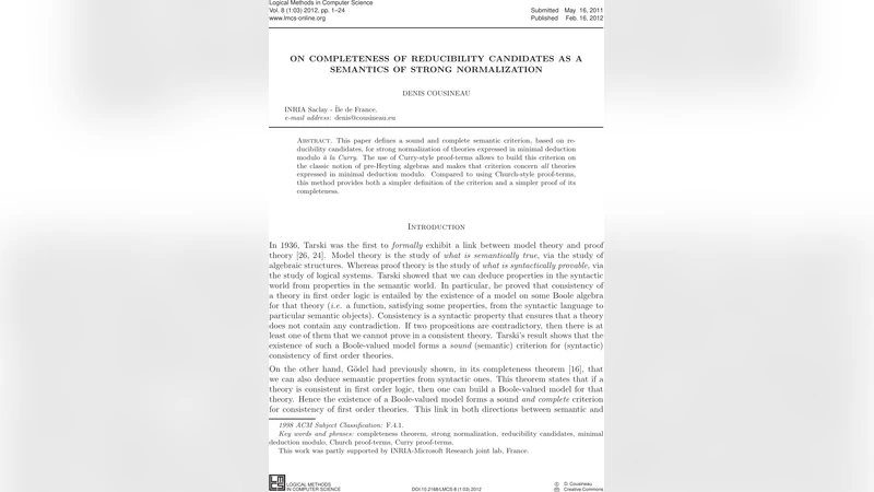 강정규화 완전성 위한 환원 후보 의미론