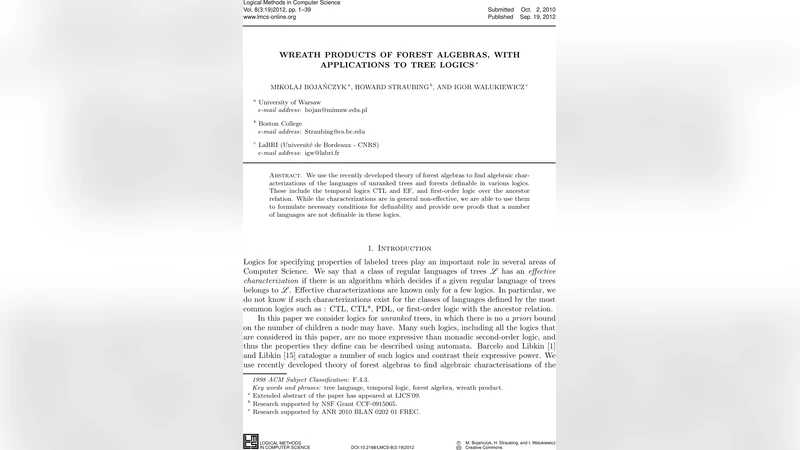 숲 대수의 꼬임곱과 트리 논리의 새로운 적용