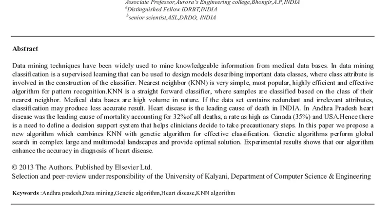심장질환 분류를 위한 KNN과 유전알고리즘 결합 모델