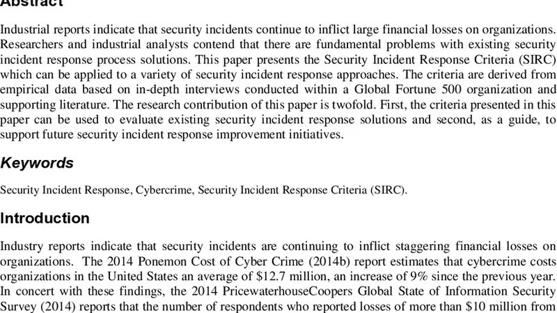 보안 사고 대응 기준 실무자 관점