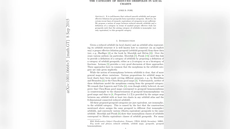 축소된 오비폴드의 지역 차트 범주