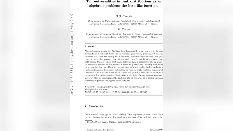 계급 분포의 꼬리 보편성: 베타형 함수와 대수적 해석