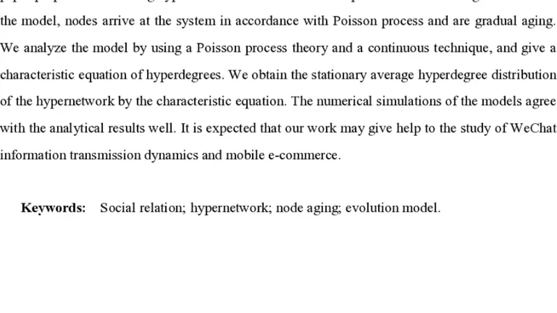 위챗 사용자 관계 기반 진화 하이퍼네트워크 모델
