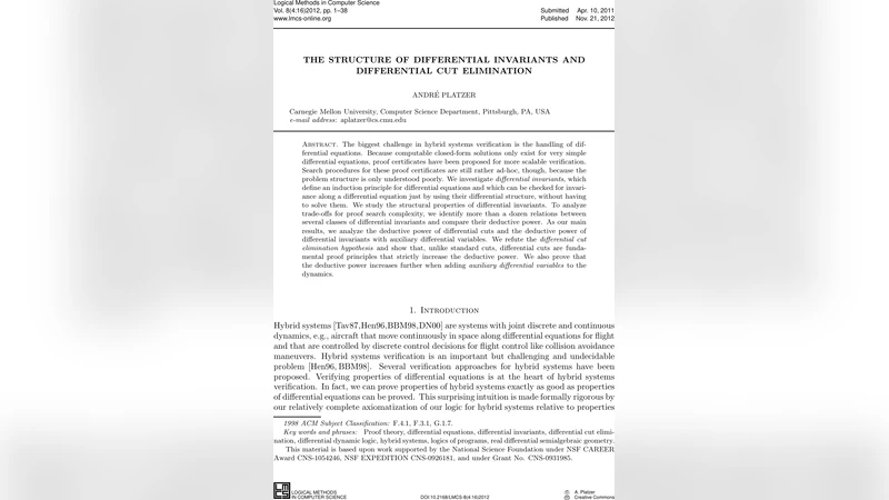 미분 불변식과 미분 컷의 구조 및 제거