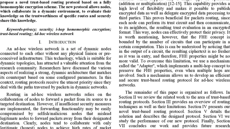 완전 동형암호 기반 신뢰 라우팅 프로토콜