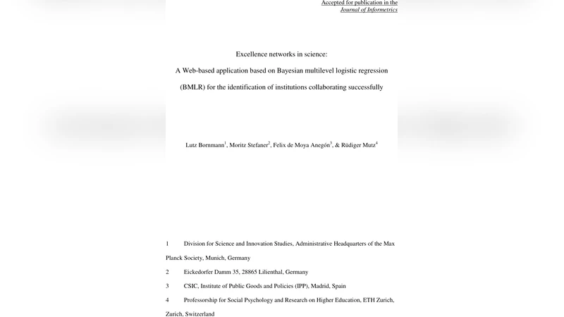 우수 네트워크 탐색: Bayesian 다층 로지스틱 회귀 기반 기관 협업 성공 분석