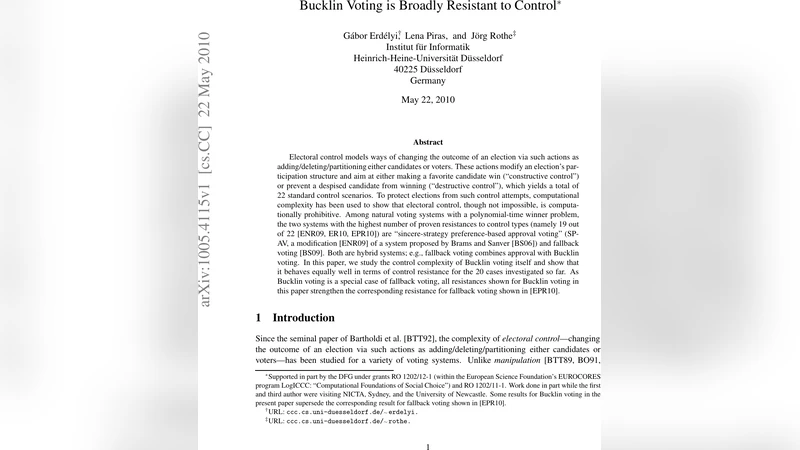 버클린 투표 제어 저항성의 새로운 강자