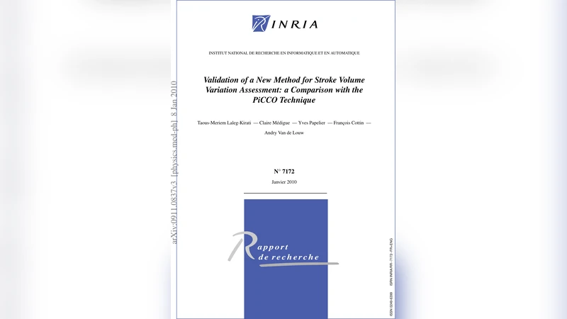 동맥압 기반 새로운 SV 변동 측정법 검증