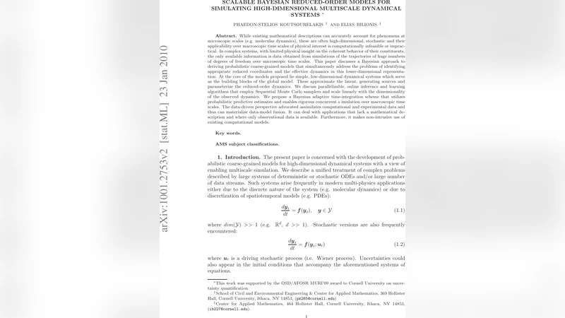고차원 다중척도 시스템을 위한 확장 가능한 베이지안 차원 축소 모델
