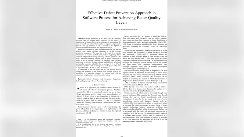 소프트웨어 결함 예방을 통한 품질 혁신 전략