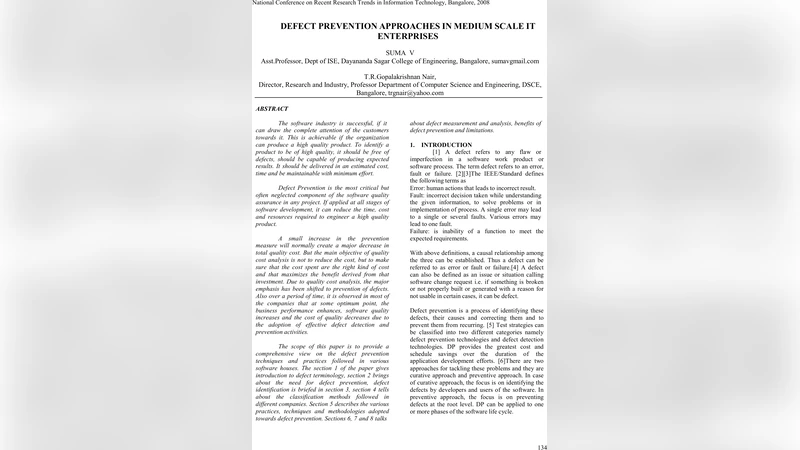 중규모 IT 기업의 결함 예방 접근법