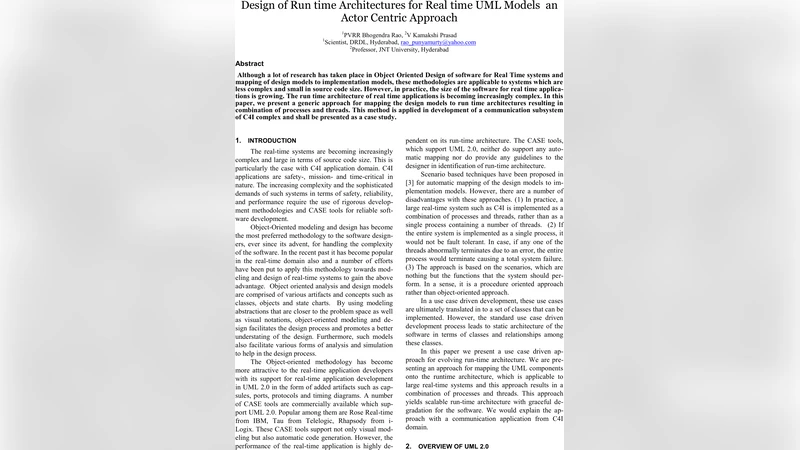 실시간 UML 모델을 위한 배우 중심 런타임 아키텍처 설계