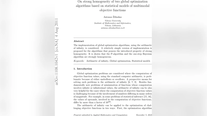 전역 최적화 알고리즘의 강한 동질성 P알고리즘과 일단계 베이지안 알고리즘