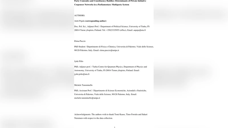 의원 사법 발의 공동후원 네트워크 결정 요인