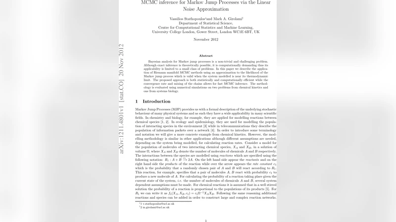 선형 잡음 근사를 이용한 마코프 점프 프로세스 MCMC 추론