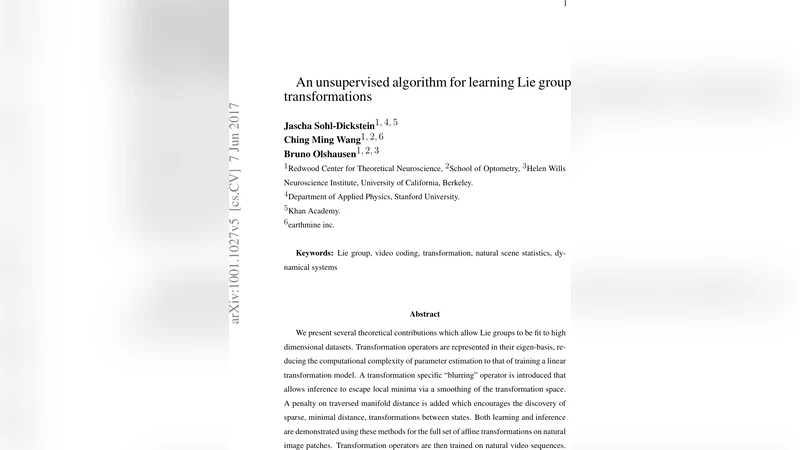 Lie 군 변환을 무감독으로 학습하는 새로운 알고리즘