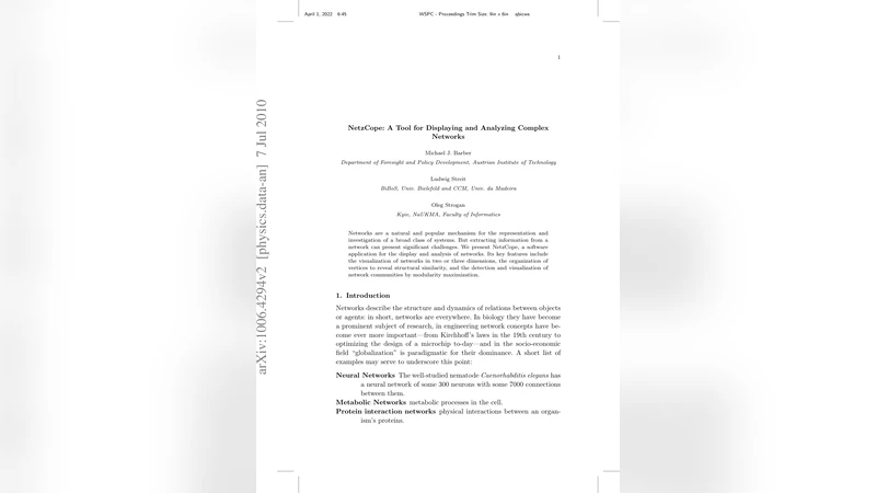 복잡한 네트워크 시각화와 분석을 위한 NetzCope