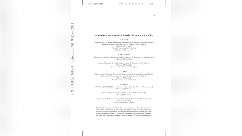 다중척도 자기상관함수를 이용한 비등방성 탐지