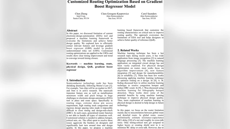 맞춤형 라우팅 최적화와 그래디언트 부스트 회귀 모델의 융합