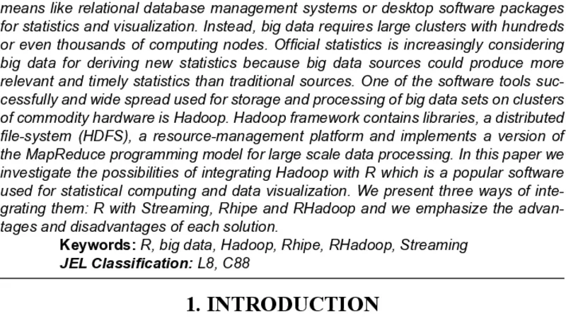 R과 Hadoop 연동으로 빅데이터 분석 혁신