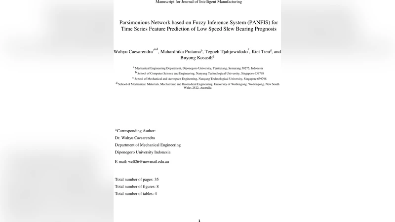저속 스루 베어링 예측을 위한 파라시모니 네트워크 기반 퍼지 추론 시스템