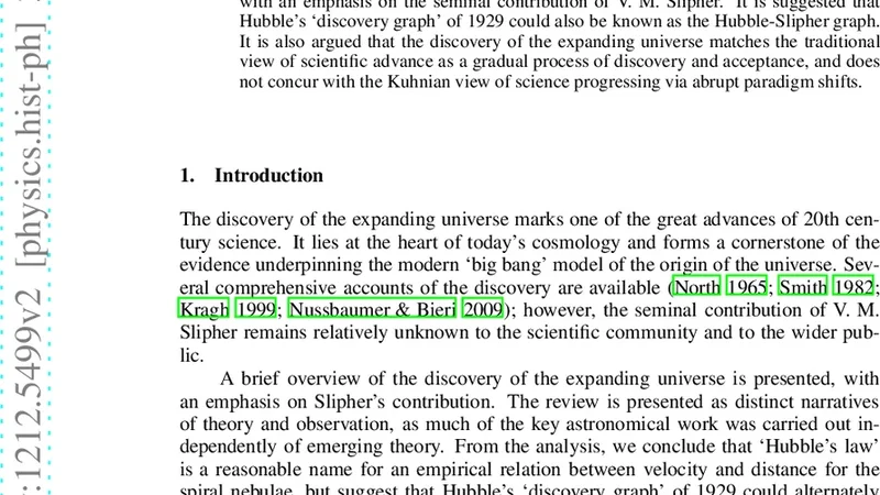 우주 팽창 발견에 슬리퍼의 숨은 공헌