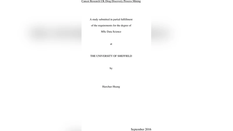 암 연구 영국 약물 발견 프로세스 마이닝