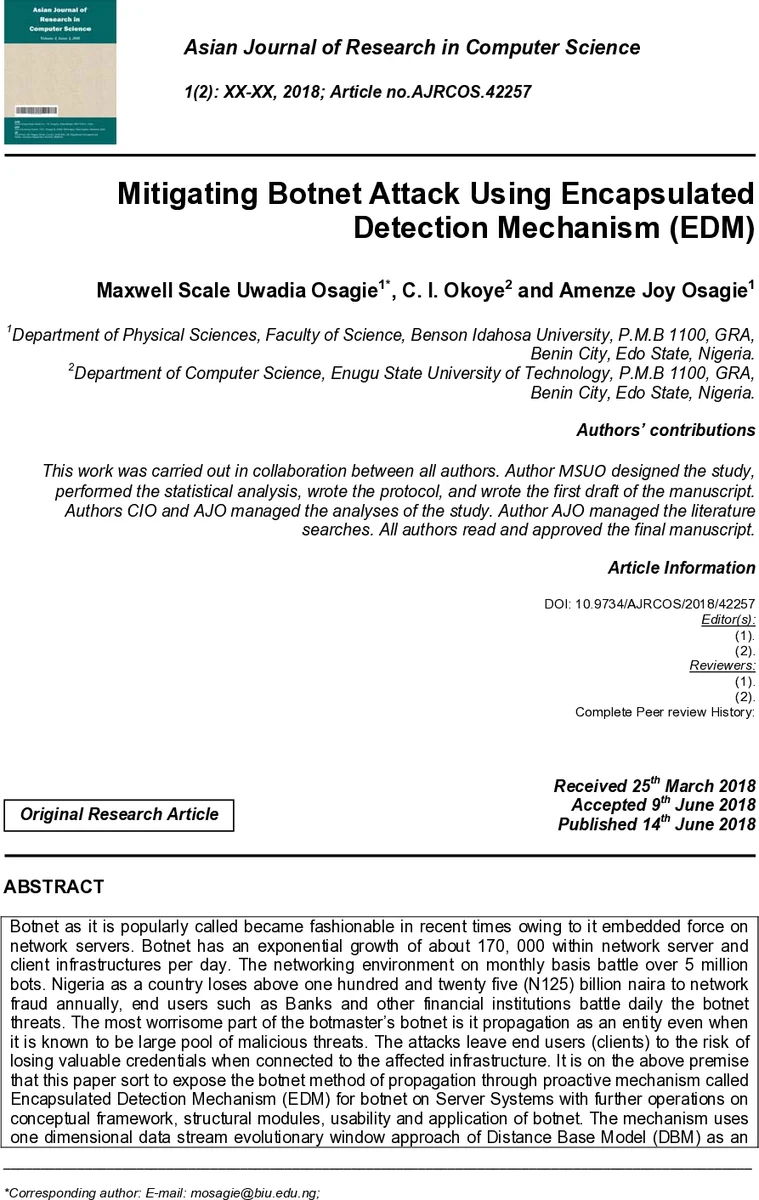 봇넷 공격 완화를 위한 캡슐형 탐지 메커니즘