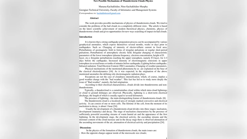 뇌우 구름 물리학의 새로운 메커니즘 탐구