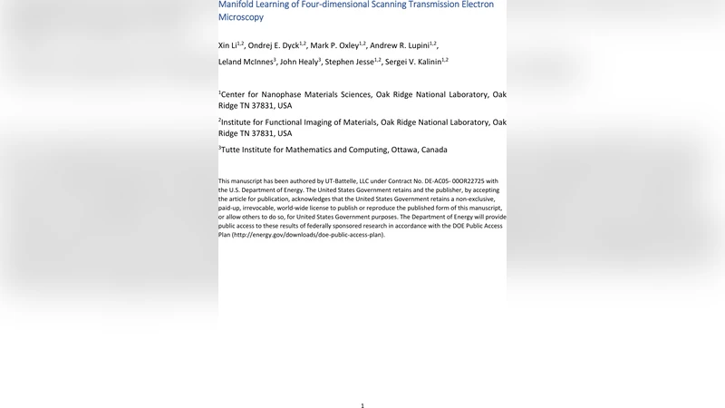 4D STEM 데이터의 매니폴드 학습으로 그래핀 결함 시각화