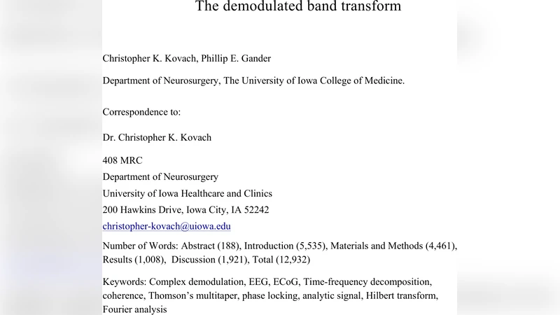 효율적인 스펙트럼 분석을 위한 디모듈레이티드 밴드 변환