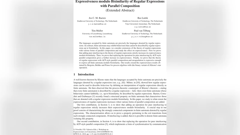 병렬 구성과 동등성에 따른 정규식 표현력 확장