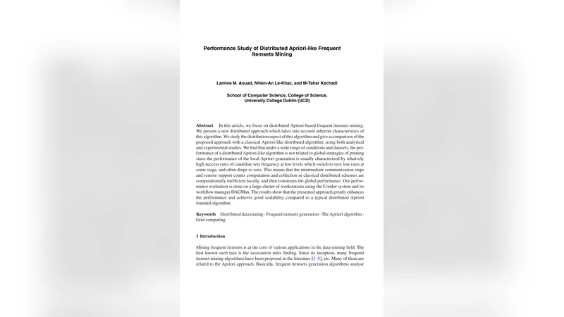 분산 Apriori 기반 빈발 항목집합 마이닝 성능 향상 연구