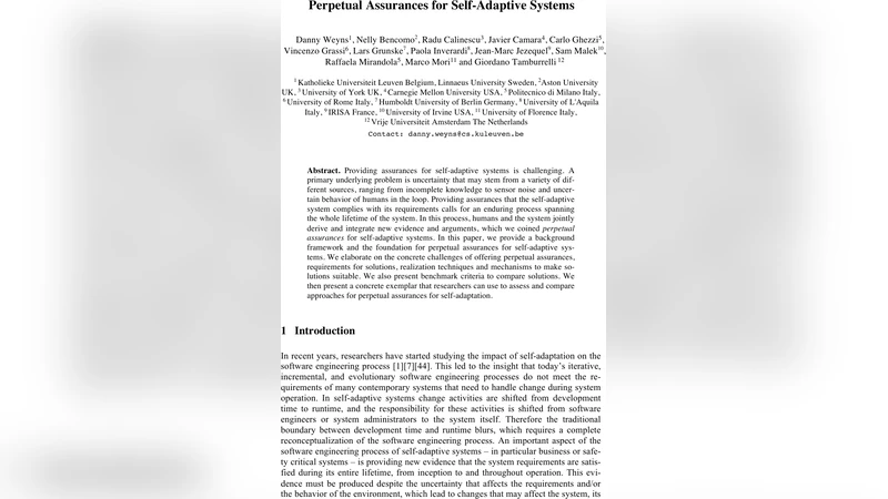 자기 적응 시스템을 위한 지속적 보증 프레임워크