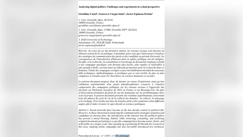 디지털 정치 분석 이중 관점의 도전과 실험