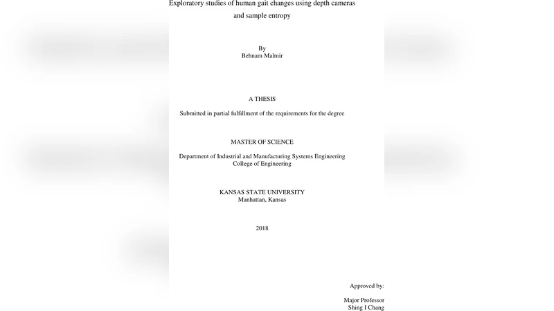 깊이 카메라와 샘플 엔트로피를 활용한 인간 보행 변화 탐지 및 개인 식별 연구