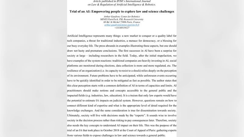 AI 재판 법과 과학 도전 과제 탐구