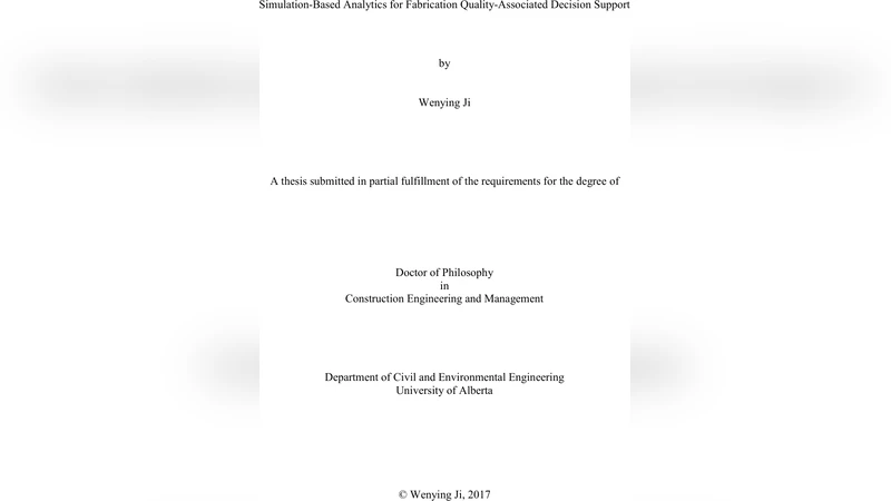 시뮬레이션 기반 제작 품질 의사결정 지원