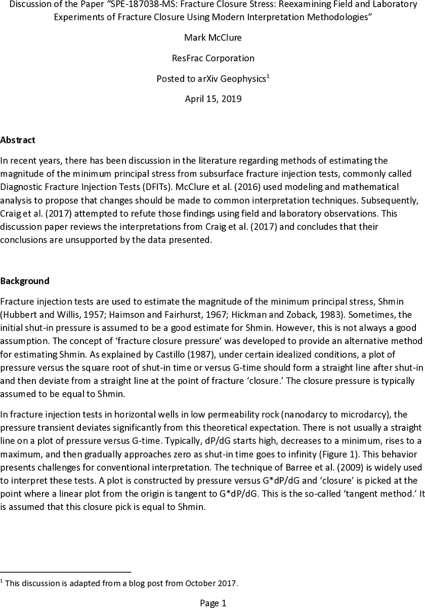 프랙처 폐쇄 응력 재검토: 현대 해석법에 대한 논쟁 정리