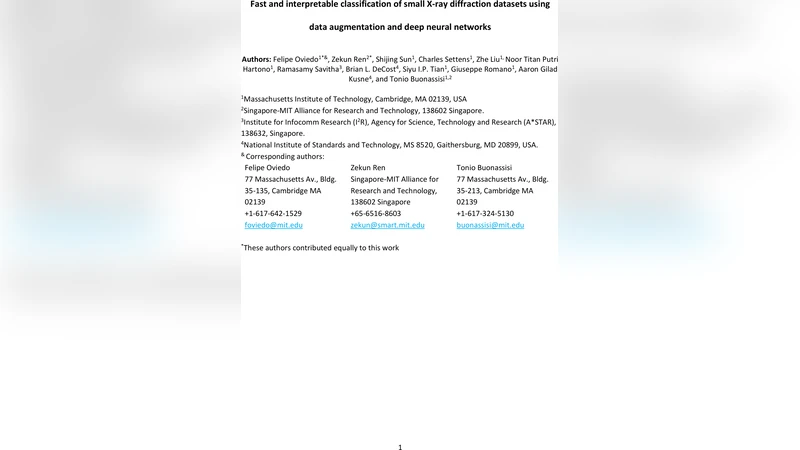 소량 X선 회절 데이터의 빠르고 해석 가능한 분류를 위한 데이터 증강·딥러닝 접근법