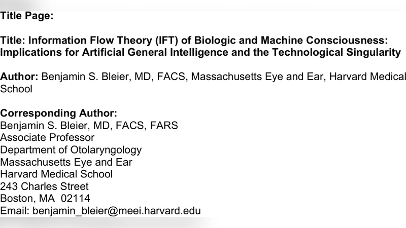 정보 흐름 이론으로 보는 생물·기계 의식