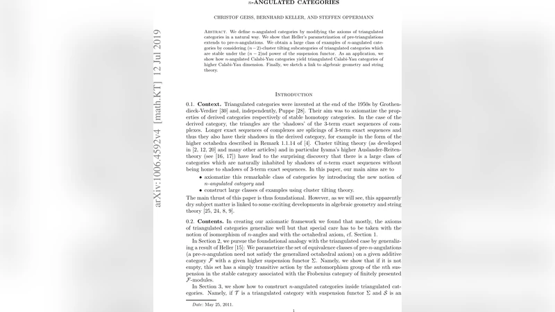 엔각형 범주와 클러스터 틸팅