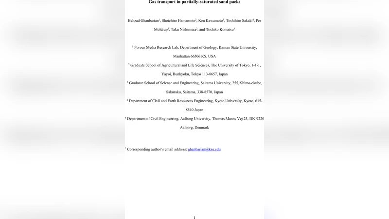 부분포화 사구체에서 가스 이동 메커니즘 분석