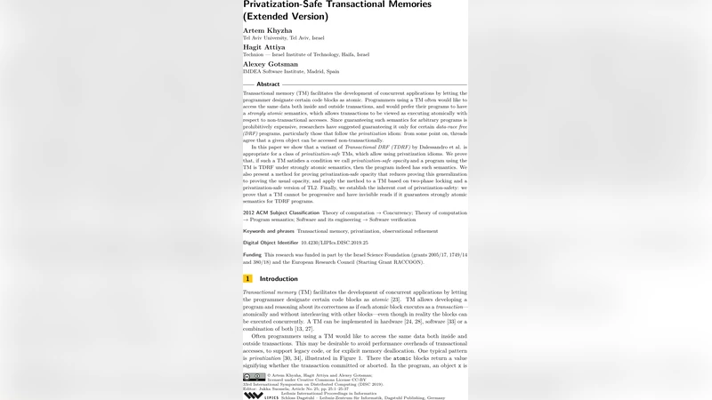 프라이버타이제이션 안전 트랜잭셔널 메모리