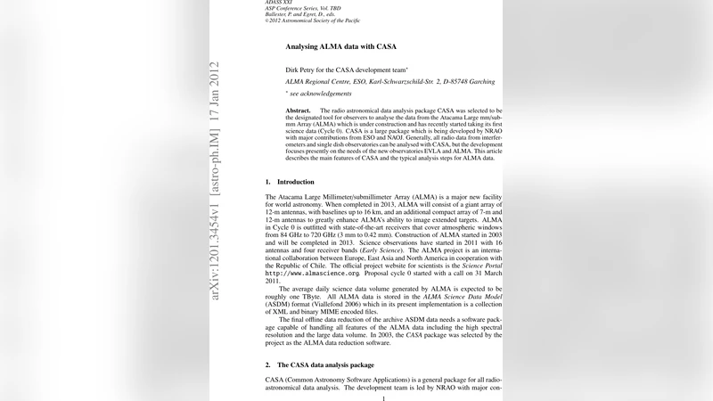 ALMA 데이터 분석을 위한 CASA 활용 가이드