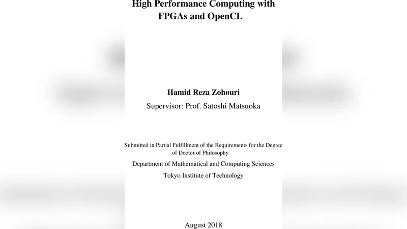 FPGA와 OpenCL을 활용한 고성능 컴퓨팅